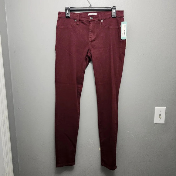 Lila Ryan women's skinny jeans size 28 burgundy red new with tags - Picture 1 of 8